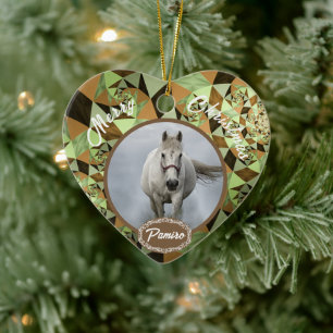Personalised Horse Pet Ornament Photo Name Year
