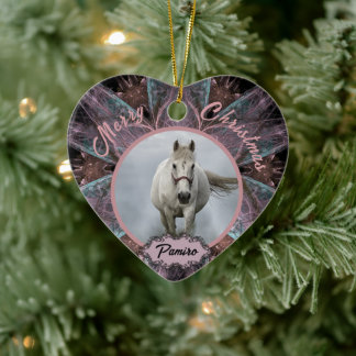 Personalised Horse Pet Ornament Photo Name Year
