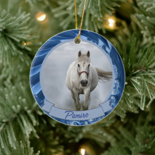 Personalised Horse Pet Ornament Photo Name Year
