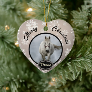Personalised Horse Pet Ornament Photo Name Year