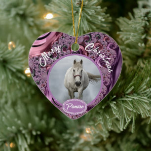 Personalised Horse Pet Ornament Photo Name Year