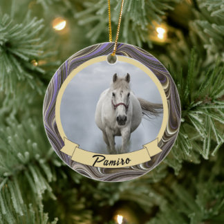Personalised Horse Pet Ornament Photo Name Year
