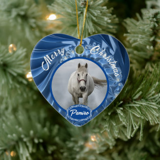Personalised Horse Pet Ornament Photo Name Year