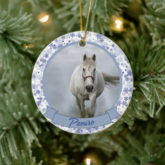 Personalised Horse Pet Ornament Photo Name Year