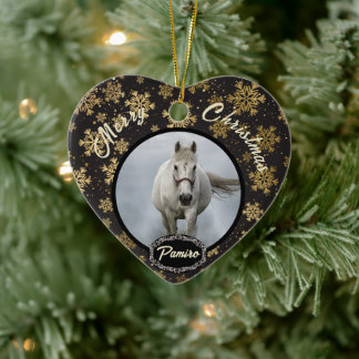 Personalised Horse Pet Ornament Photo Name Year