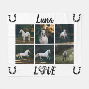 Personalised Horse Photo Equestrian Fleece Blanket