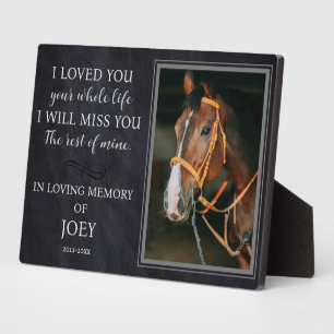 Personalised Horse Photo Memorial Plaque