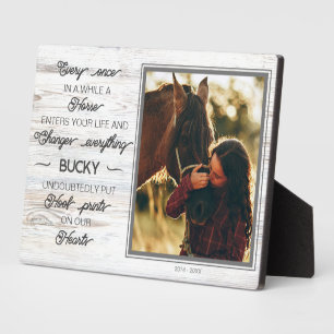Personalised Horse Photo Memorial Plaque