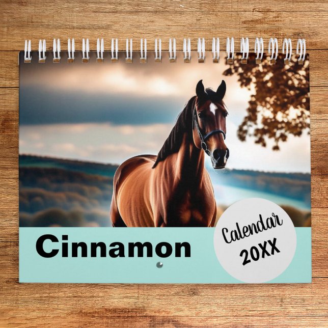 Personalised Horse Photos Year Create Your Own Calendar (A personalized calendar featuring your own photos of your horse, to enjoy throughout the year)