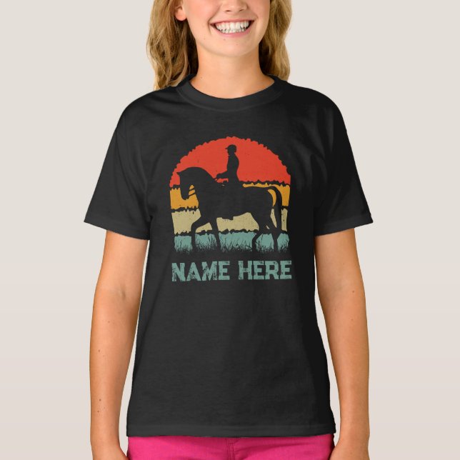 Personalised Horse Shirt, Equestrian Tshirt (Front)