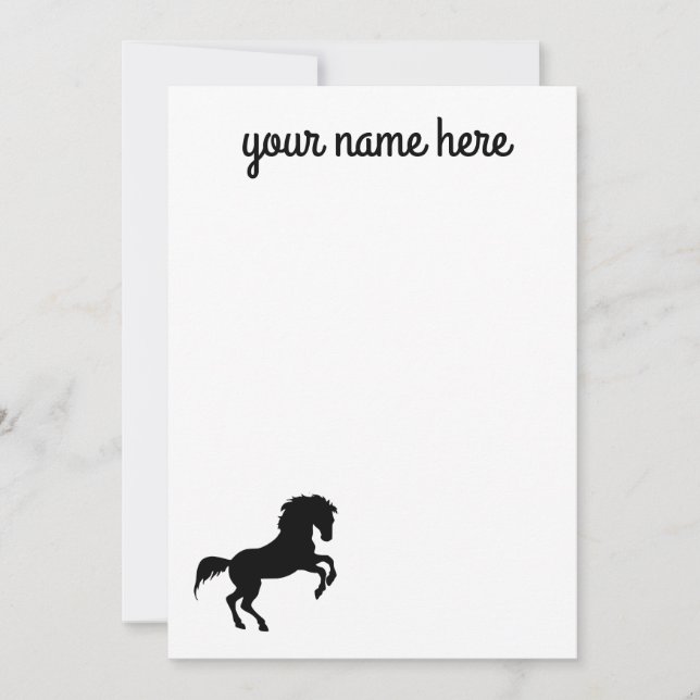 Personalised Horse Stationery Notecards (Front)