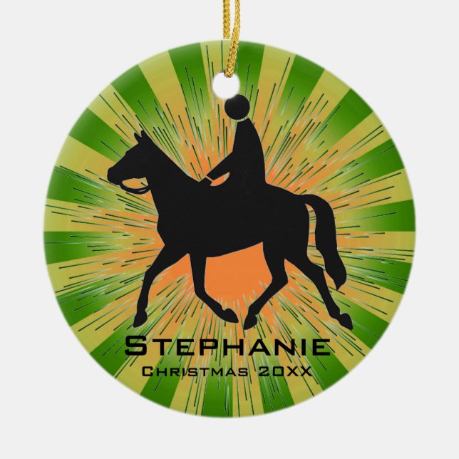 Personalised Horseback Riding Ornament (Front)