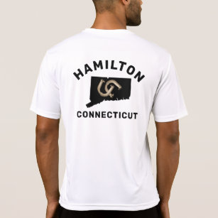 Personalised Horseshoe Pitching Connecticut Map T-Shirt