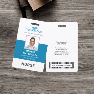 Personalised Hospital Employee Logo and Photo ID ID Badge