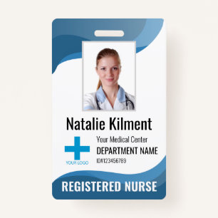 Personalised Hospital Employee Logo Photo and ID ID Badge