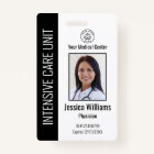 Personalised Hospital Employee Logo Photo Black ID