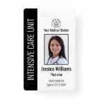 Personalised Hospital Employee Logo Photo Black ID