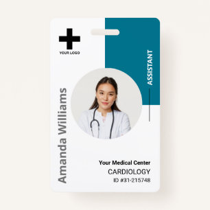 Personalised Hospital Employee Logo & Photo  ID Ba ID Badge