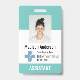 Personalised Hospital Employee Logo & Photo ID Bad Badge