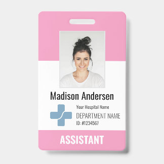 Personalised Hospital Employee Logo & Photo ID Bad Badge