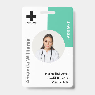 Personalised Hospital Employee Logo & Photo ID Bad Badge