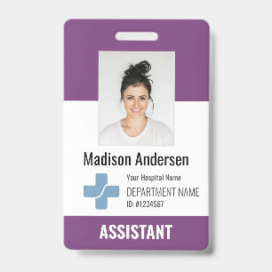 Personalised Hospital Employee Logo & Photo ID Bad Badge