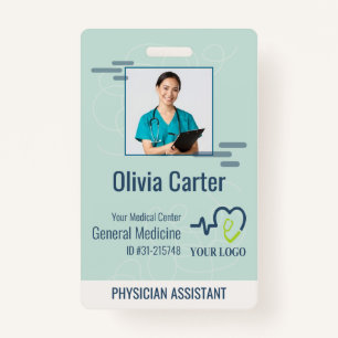 Personalised Hospital Employee Logo & Photo ID Bad ID Badge
