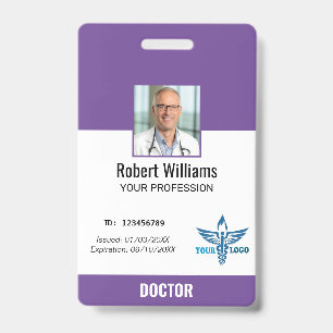 Personalised Hospital Employee Logo & Photo ID Badge
