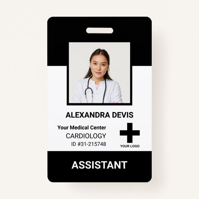 Personalised Hospital Employee Logo & Photo ID Badge (Front)
