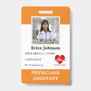 Personalised Hospital Employee Logo & Photo ID ID  Badge