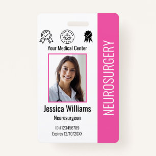 Personalised Hospital Employee Logo & Photo ID ID Badge
