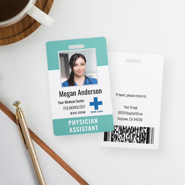 Personalised Hospital Employee Logo & Photo ID ID Badge (Creator Uploaded)