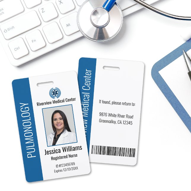 Personalised Hospital Employee Logo & Photo ID ID Badge (Creator Uploaded)