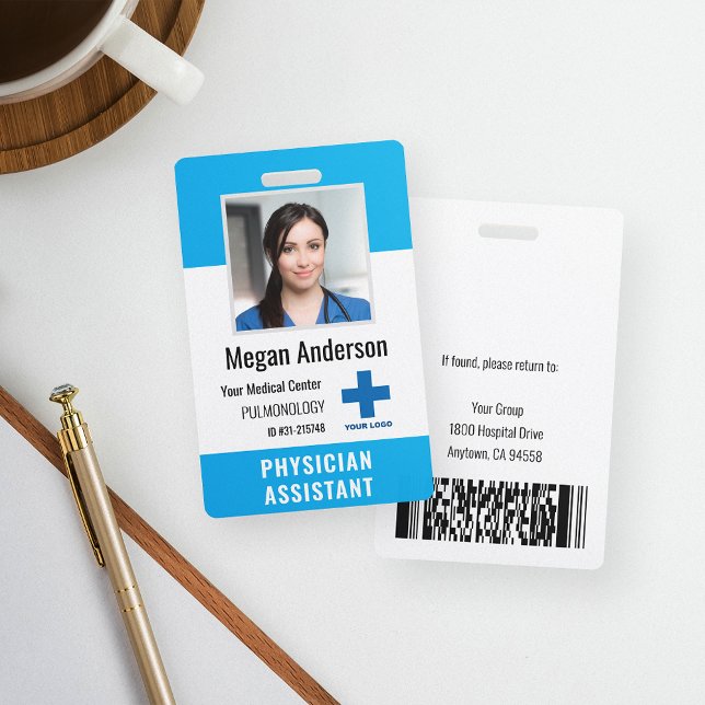 Personalised Hospital Employee Logo & Photo ID ID Badge (Creator Uploaded)