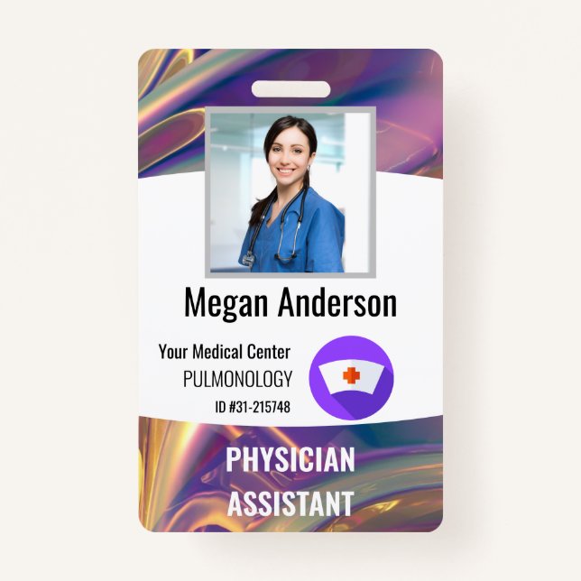 Personalised Hospital Employee Photo ID Badge (Front)