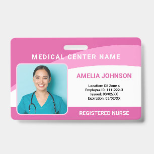 Personalised Hospital Employee Photo ID Badge