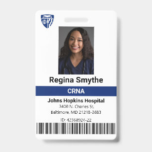 Personalised Hospital Medical ID Badge Template