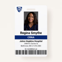 Personalised Hospital Medical ID Badge Template