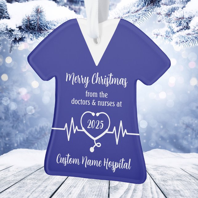 Personalised Hospital Name Merry Christmas Ornament (Personalized Hospital Name Merry Christmas Ornament
)