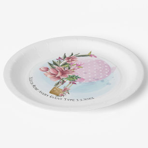 Personalised Hot Air Balloon Birthday Paper Plate