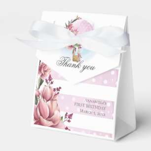 Personalised Hot Air Balloon Birthday Thank you Favour Box