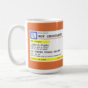 Personalised Hot Chocolate Prescription  Coffee Mug
