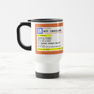 Personalised Hot Chocolate Prescription  Travel Mug
