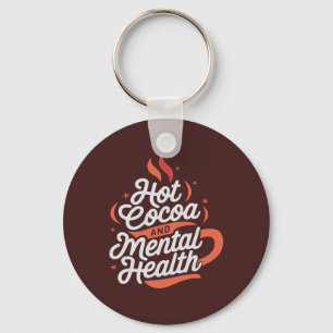 Personalised Hot Cocoa & Mental Health Key Ring