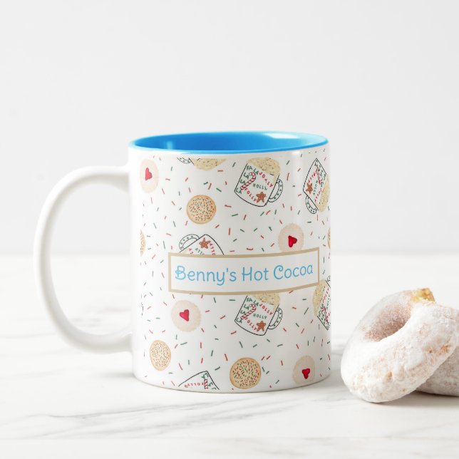 Personalised Hot Cocoa Mug for Boy (With Donut)