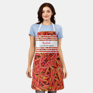 Personalised HOT LIKE CHILI PEPPERS Apron