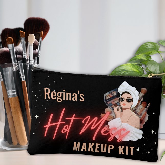 Personalised Hot Mess Make Up Accessory Bag (Creator Uploaded)