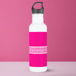 Personalised Hot Pink and Pink 710 Ml Water Bottle<br><div class="desc">This is a stylish, chic, personalised, design. It is in trending hot pink and pink with space for you to add your name in stylish typography. It would make an ideal personalised gift or as a stylish, new water bottle, for yourself. To personalise, simply add your name in the personalise...</div>