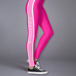 Personalised Hot Pink and Pink Leggings