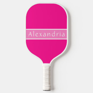 Personalised Hot Pink and Pink Pickleball Paddle